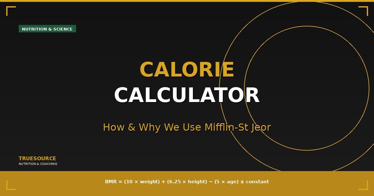 Calorie calculator using Mifflin-St Jeor